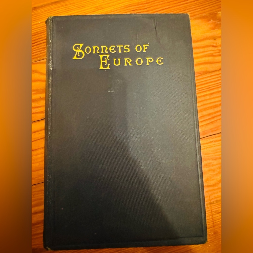 ANTIQUE BOOK Sonnets of Europe